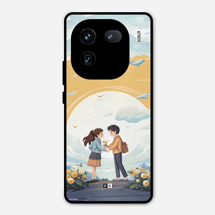 Teenage Anime Couple Metal Back Case for iQOO 12
