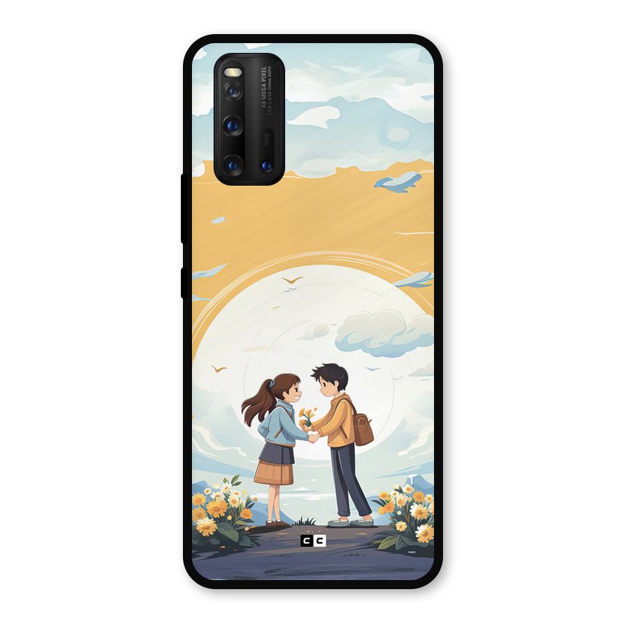 Teenage Anime Couple Metal Back Case for iQOO 3