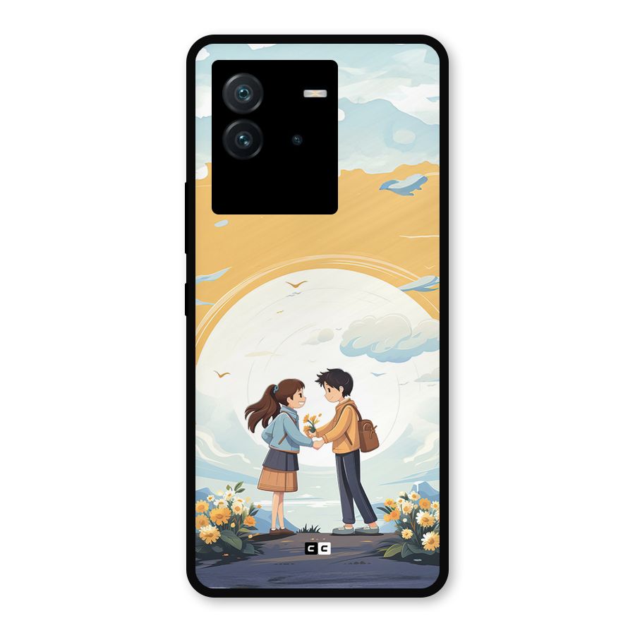 Teenage Anime Couple Metal Back Case for iQOO Neo 6 5G