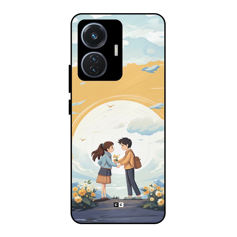 Teenage Anime Couple Metal Back Case for iQOO Z6 44W