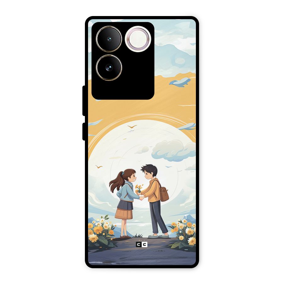 Teenage Anime Couple Metal Back Case for iQOO Z7 Pro