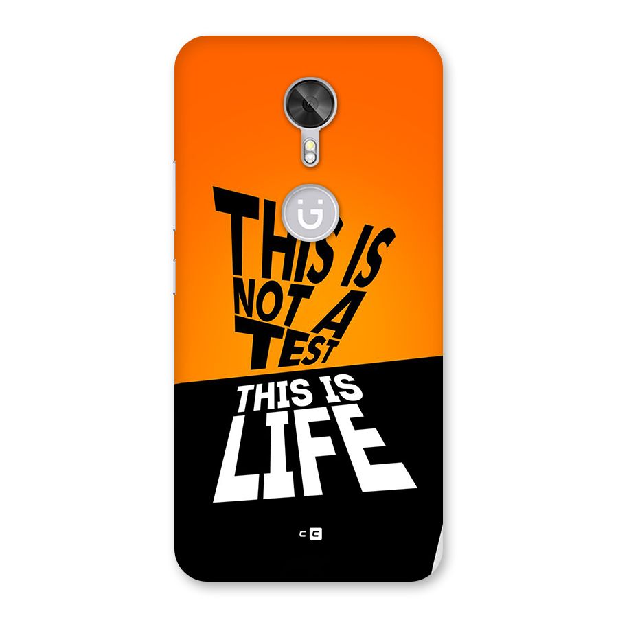 Test Life Back Case for Gionee A1