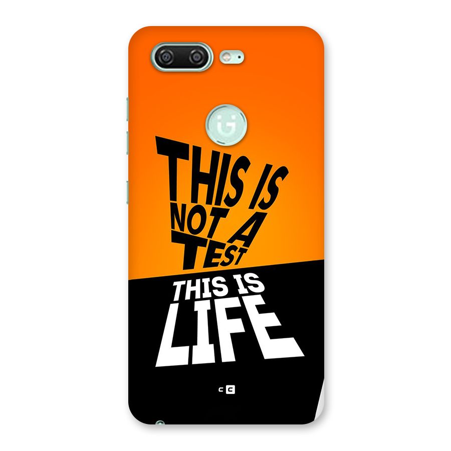 Test Life Back Case for Gionee S10