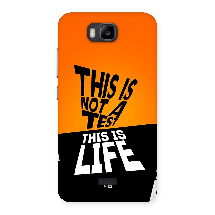 Test Life Back Case for Honor Bee