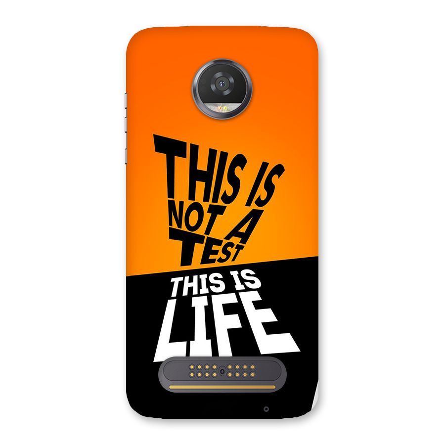Test Life Back Case for Moto Z2 Play