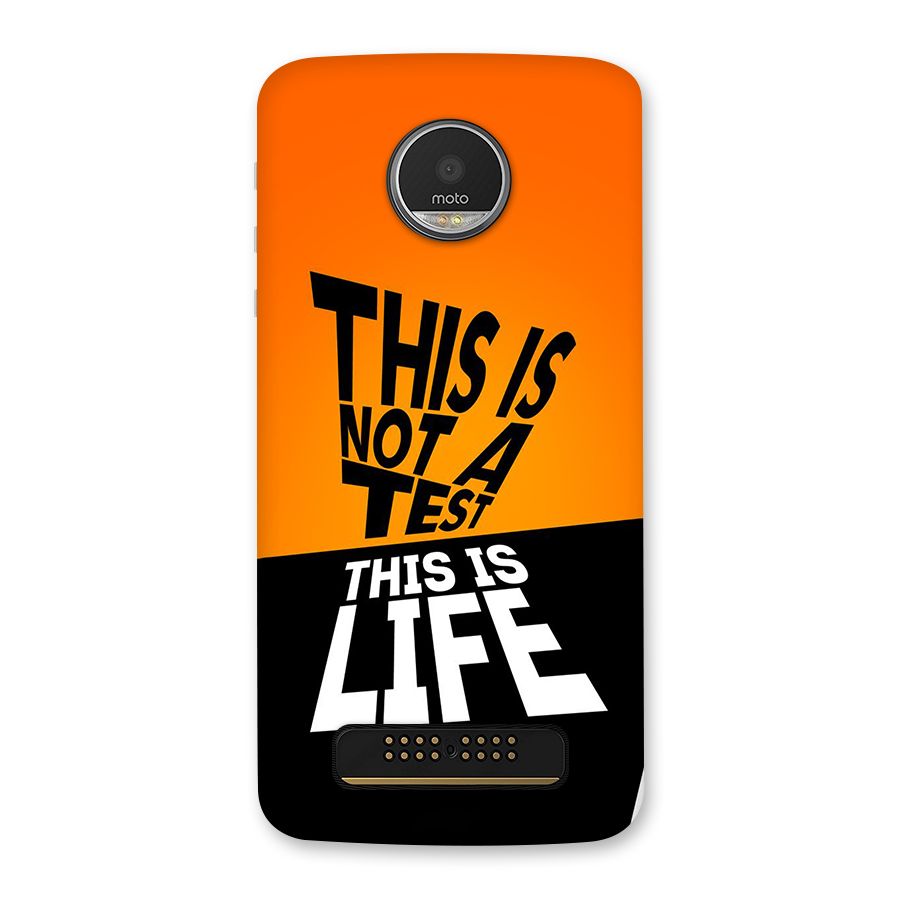 Test Life Back Case for Moto Z Play