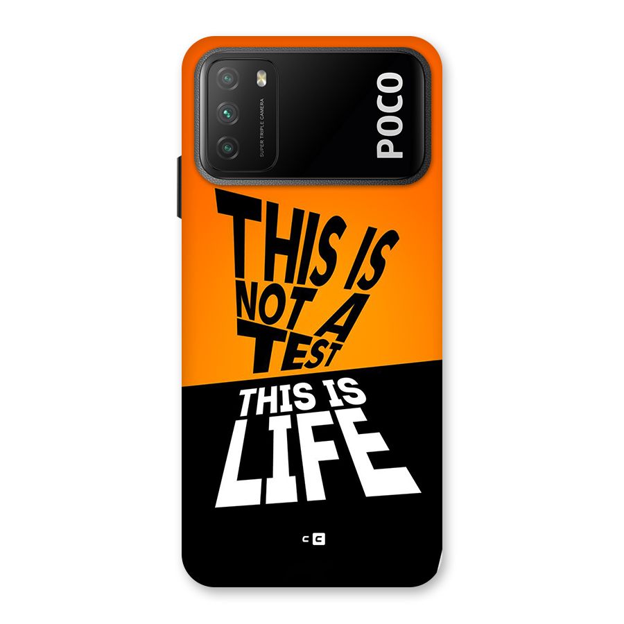 Test Life Back Case for Poco M3