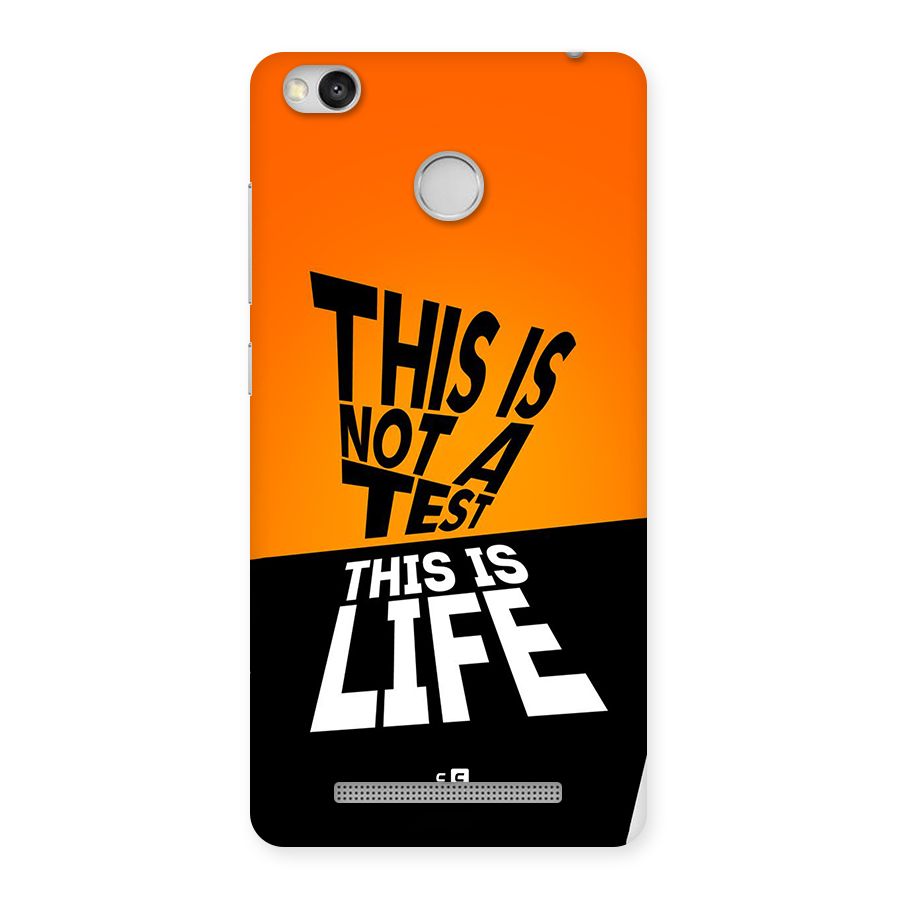 Test Life Back Case for Redmi 3S Prime