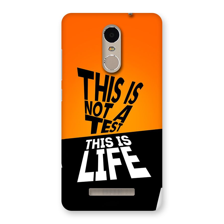 Test Life Back Case for Redmi Note 3