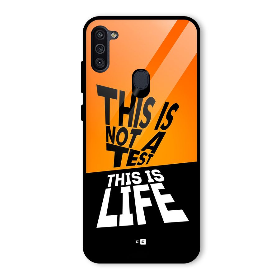 Test Life Glass Back Case for Galaxy M11