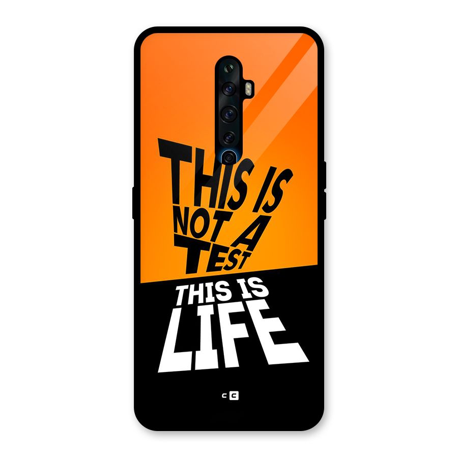 Test Life Glass Back Case for Oppo Reno2 F
