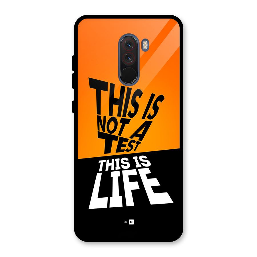 Test Life Glass Back Case for Poco F1