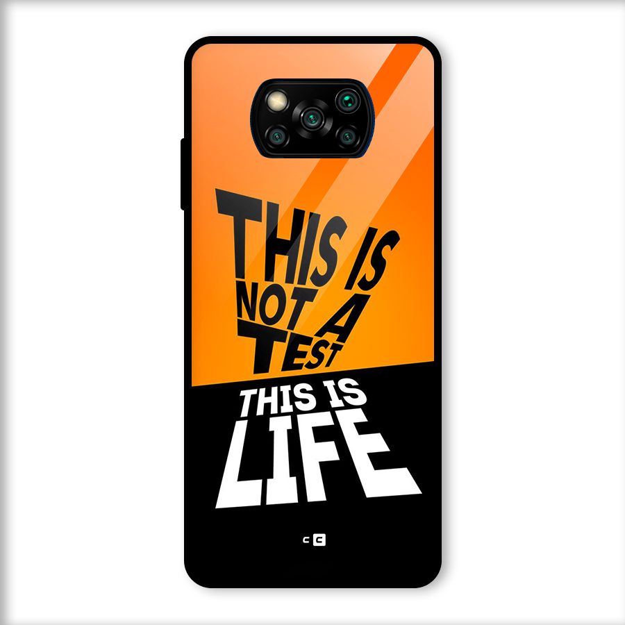 Test Life Glass Back Case for Poco X3