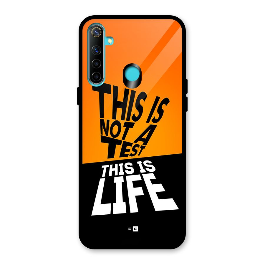 Test Life Glass Back Case for Realme 5i