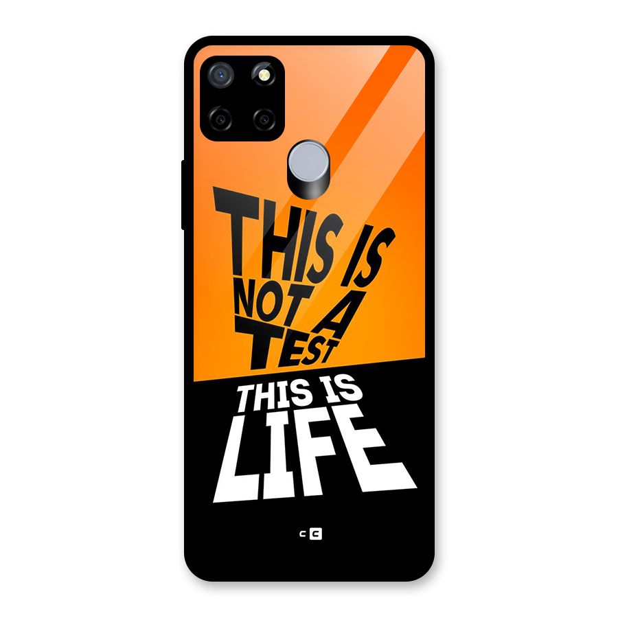 Test Life Glass Back Case for Realme C12