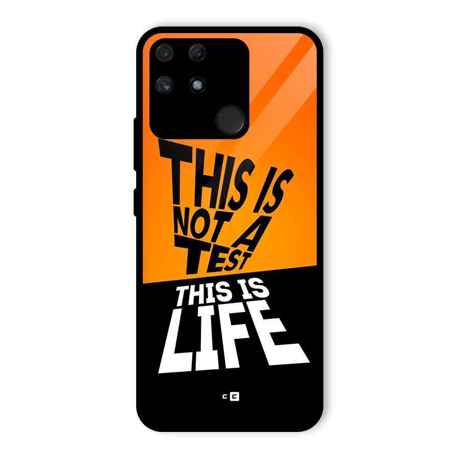 Test Life Glass Back Case for Realme Narzo 50A