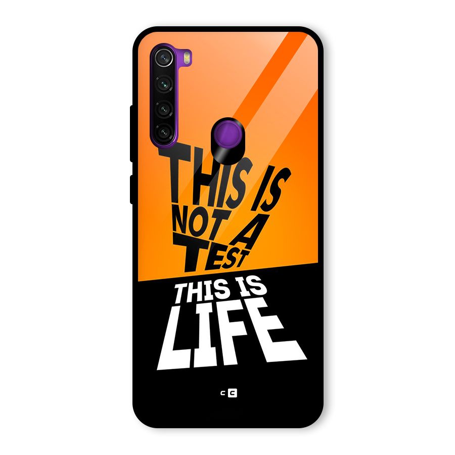 Test Life Glass Back Case for Redmi Note 8