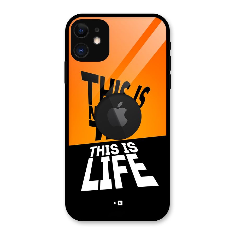Test Life Glass Back Case for iPhone 11 Logo Cut