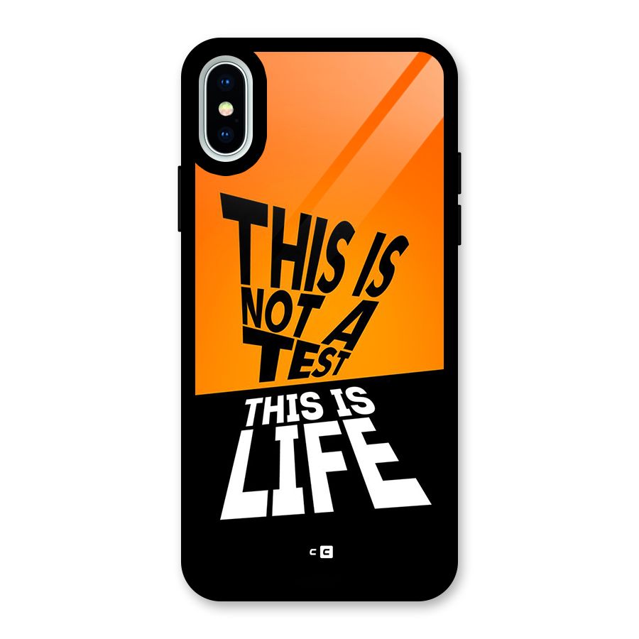 Test Life Glass Back Case for iPhone XS