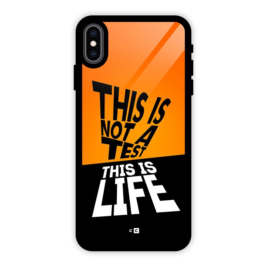 Test Life Glass Back Case for iPhone XS Max