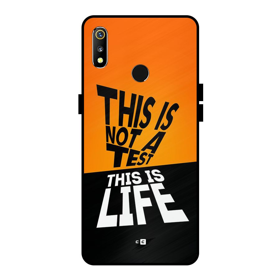 Test Life Metal Back Case for Realme 3i