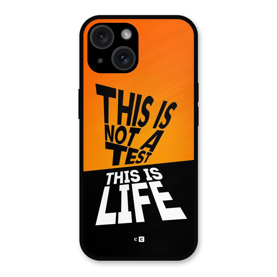 Test Life Metal Back Case for iPhone 15