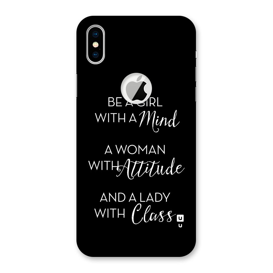 The-Mindset Back Case for iPhone X Logo Cut