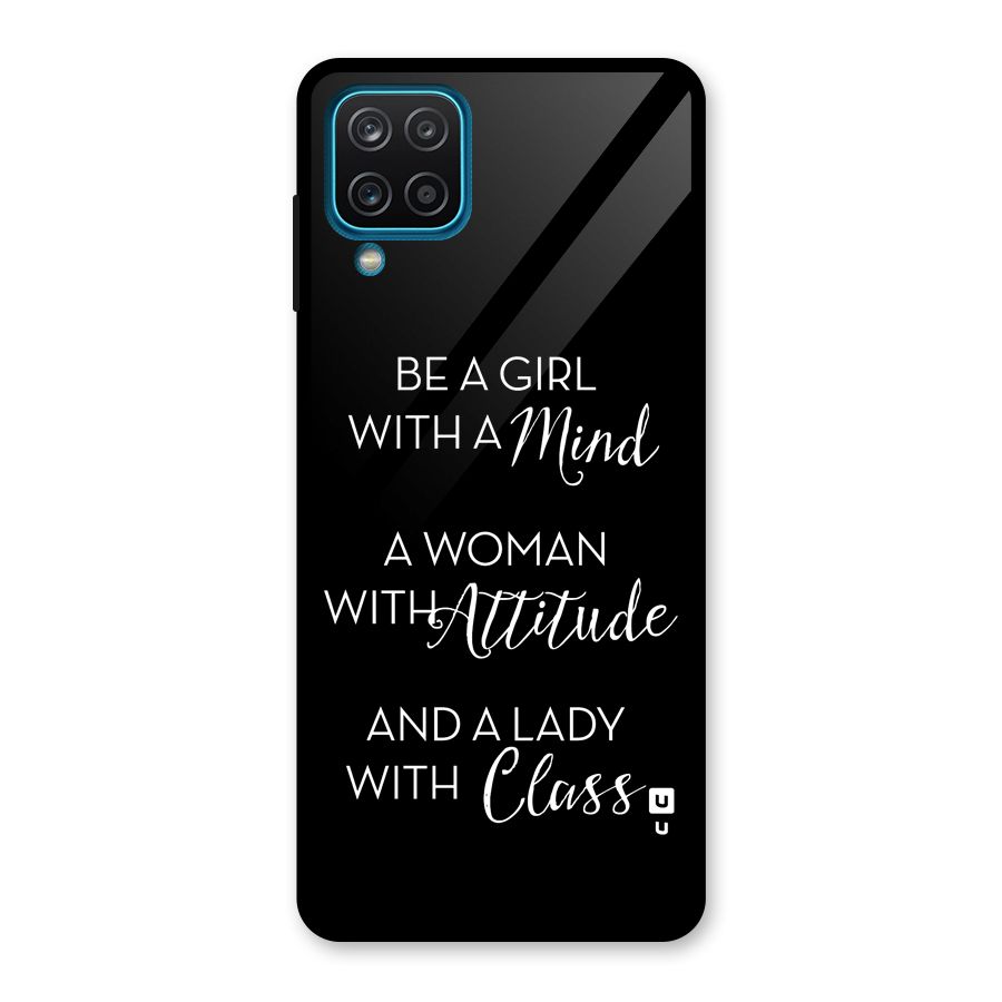 The-Mindset Glass Back Case for Galaxy A12