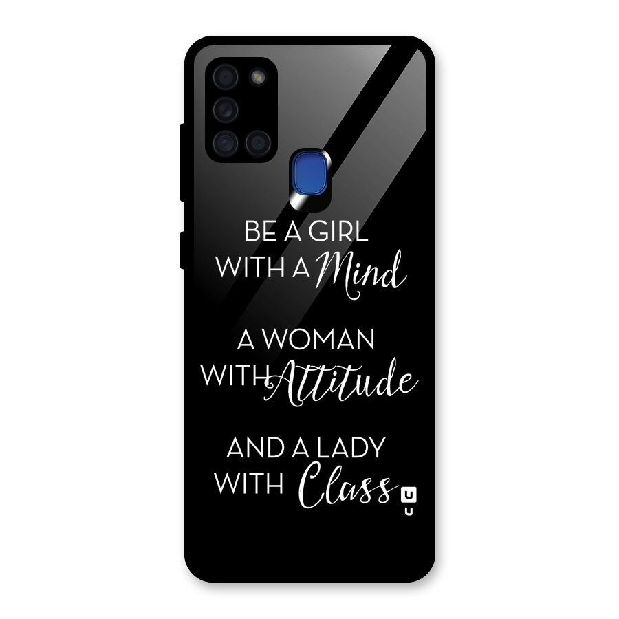 The-Mindset Glass Back Case for Galaxy A21s