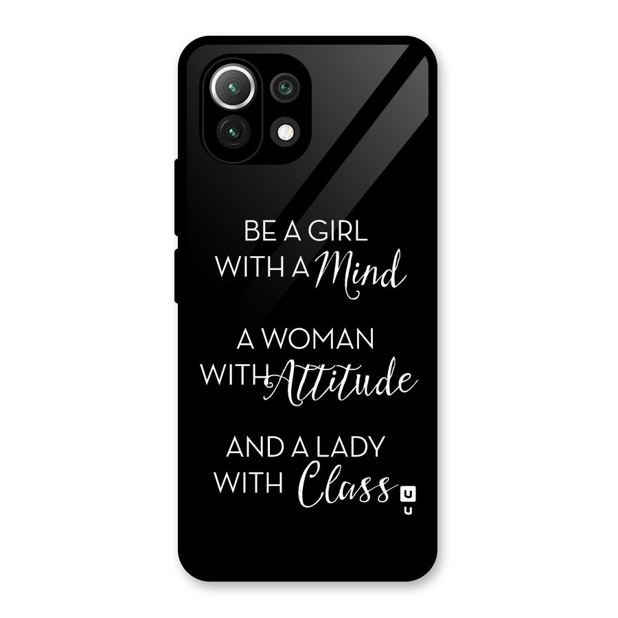 The-Mindset Glass Back Case for Mi 11 Lite