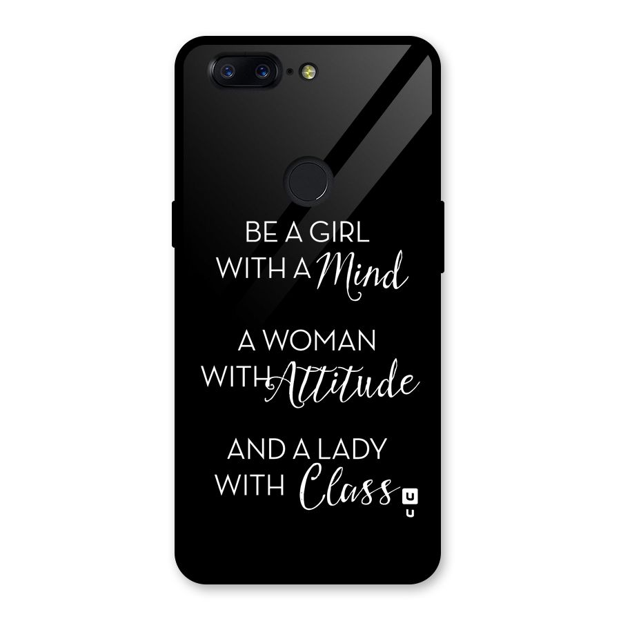 The-Mindset Glass Back Case for OnePlus 5T