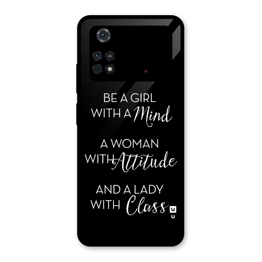 The-Mindset Glass Back Case for Poco M4 Pro 4G