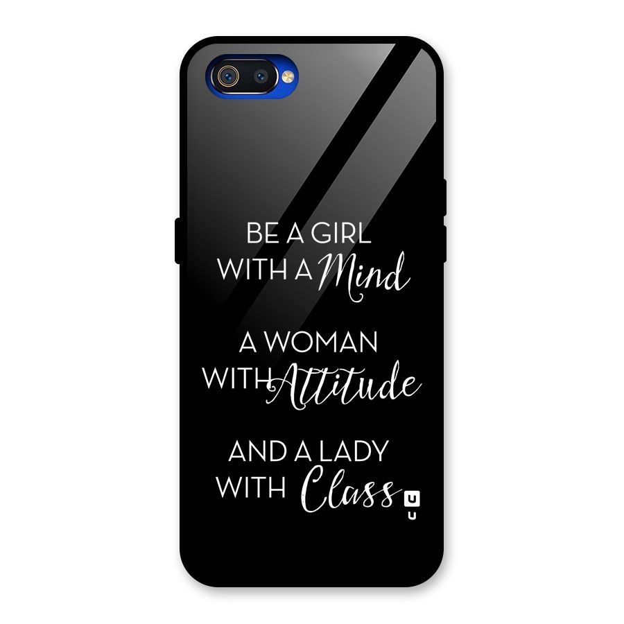 The-Mindset Glass Back Case for Realme C2