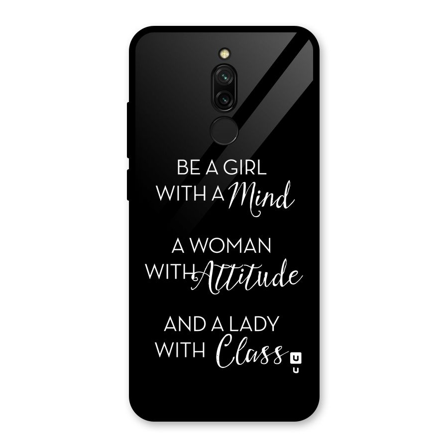 The-Mindset Glass Back Case for Redmi 8