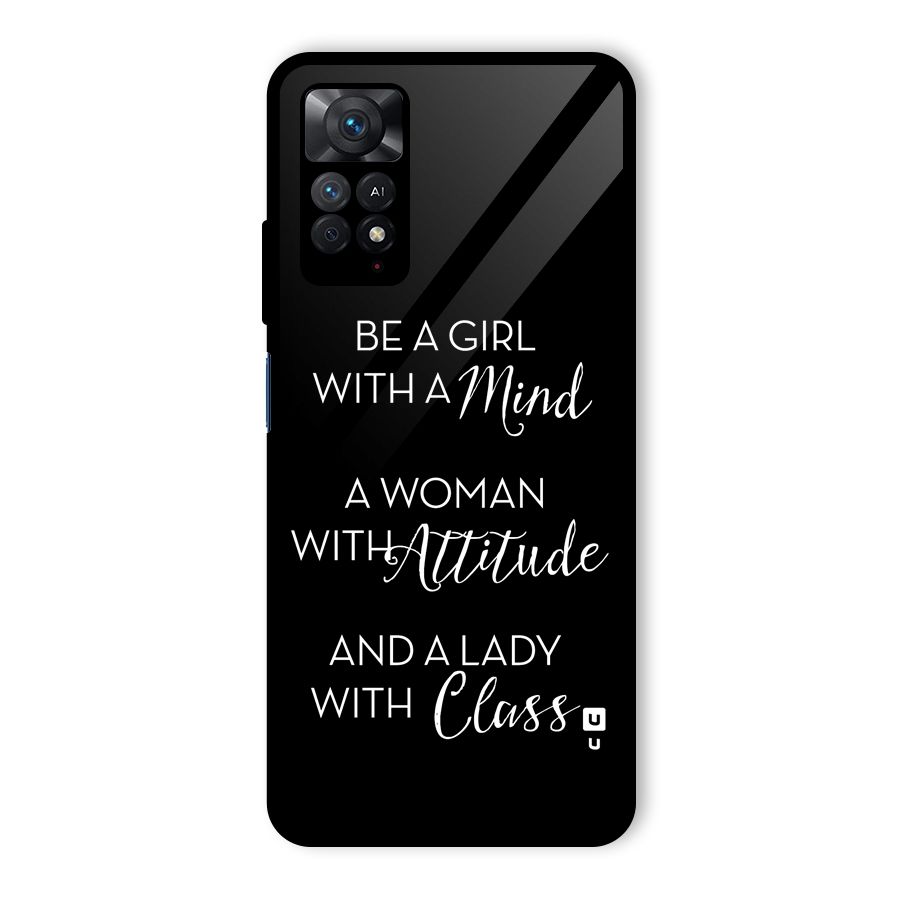 The-Mindset Glass Back Case for Redmi Note 11 Pro