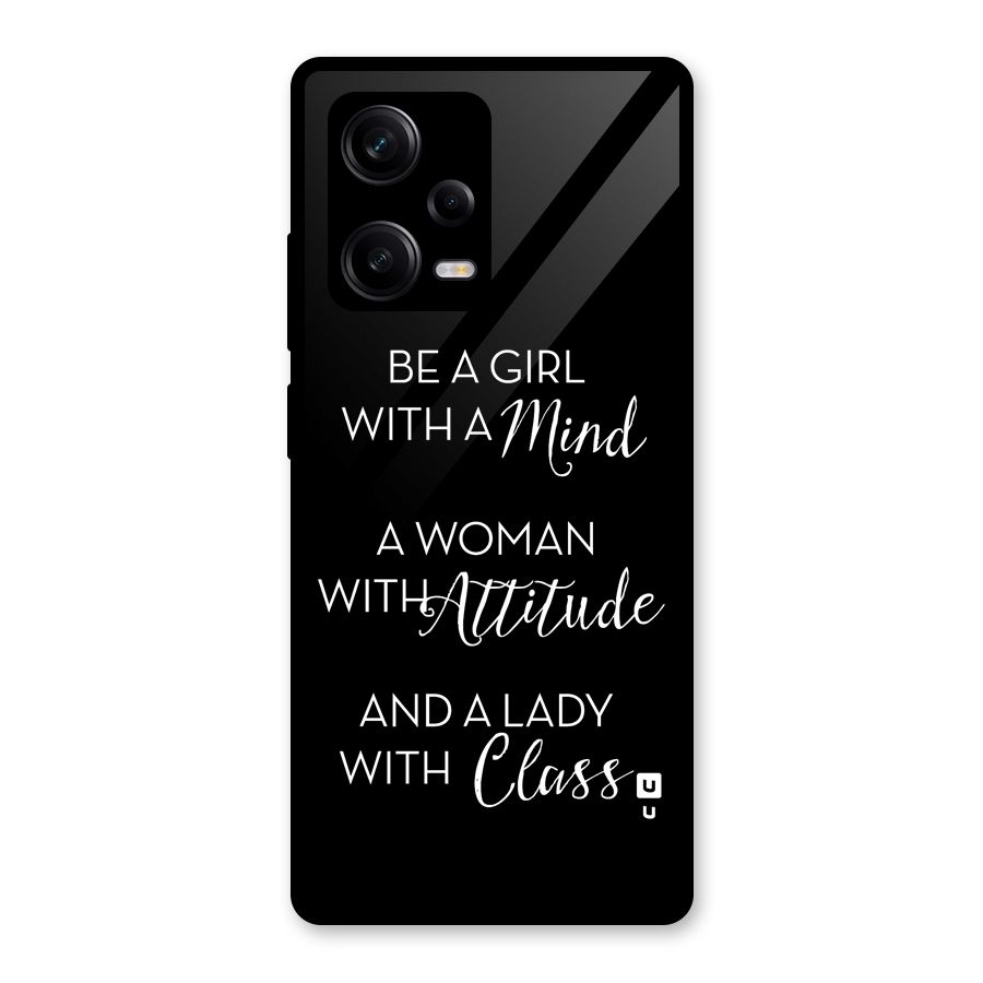 The-Mindset Glass Back Case for Redmi Note 12 Pro