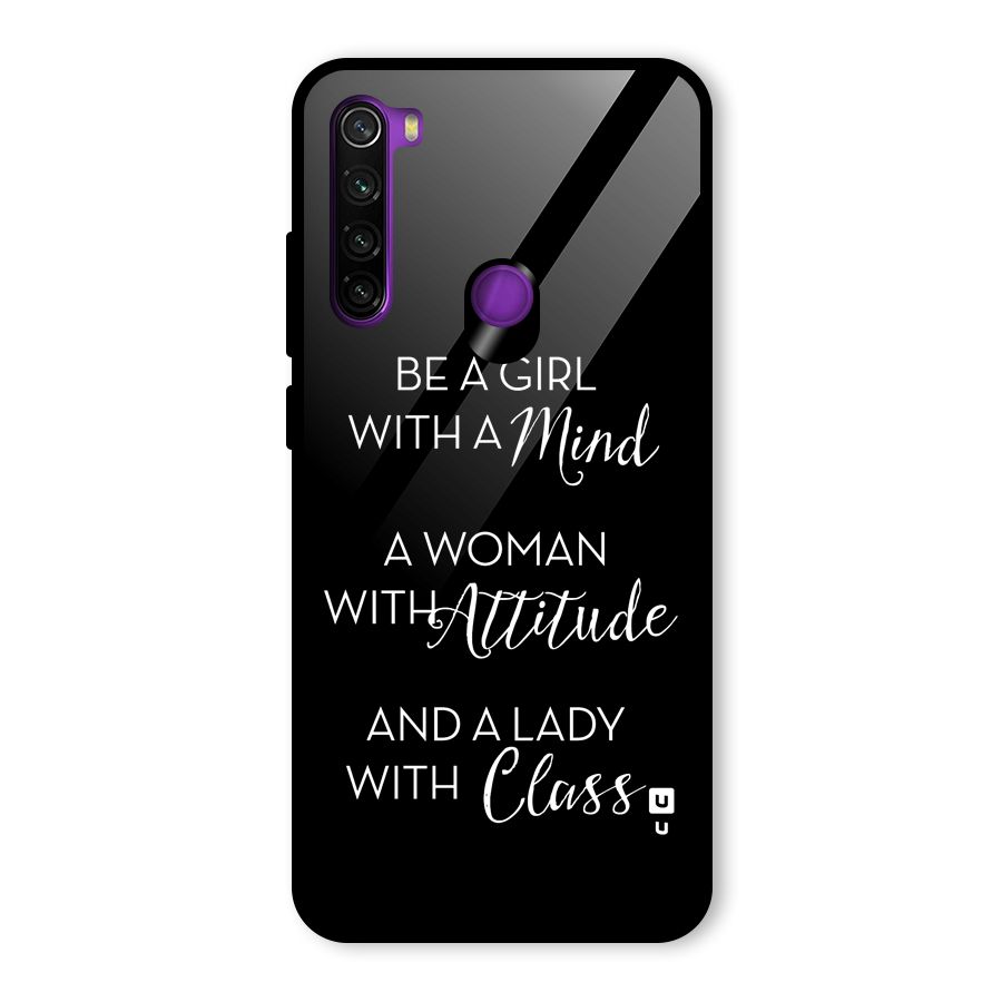 The-Mindset Glass Back Case for Redmi Note 8
