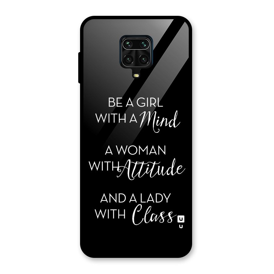 The-Mindset Glass Back Case for Redmi Note 9 Pro