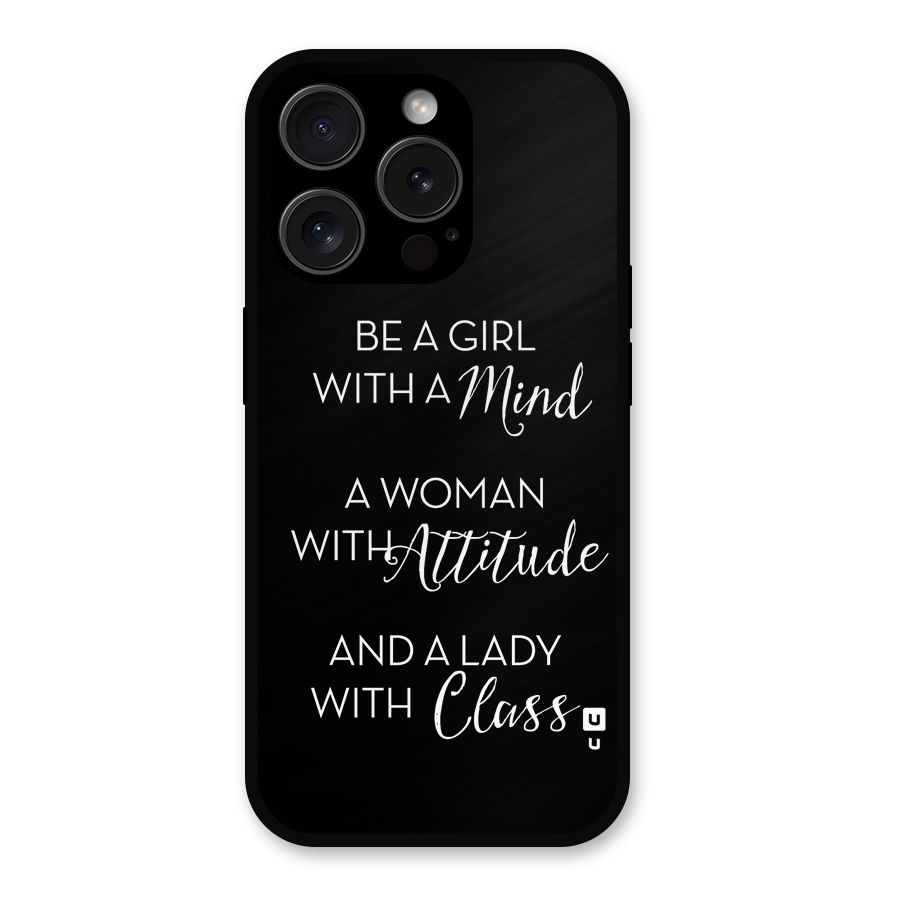 The-Mindset Metal Back Case for iPhone 15 Pro