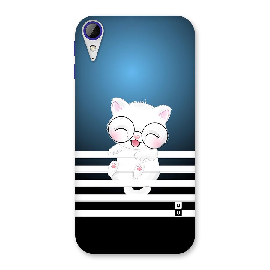 The Cat on Stripes Back Case for Desire 830