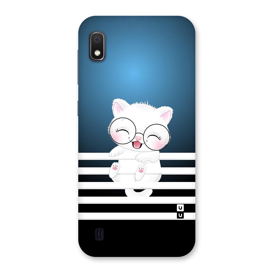 The Cat on Stripes Back Case for Galaxy A10