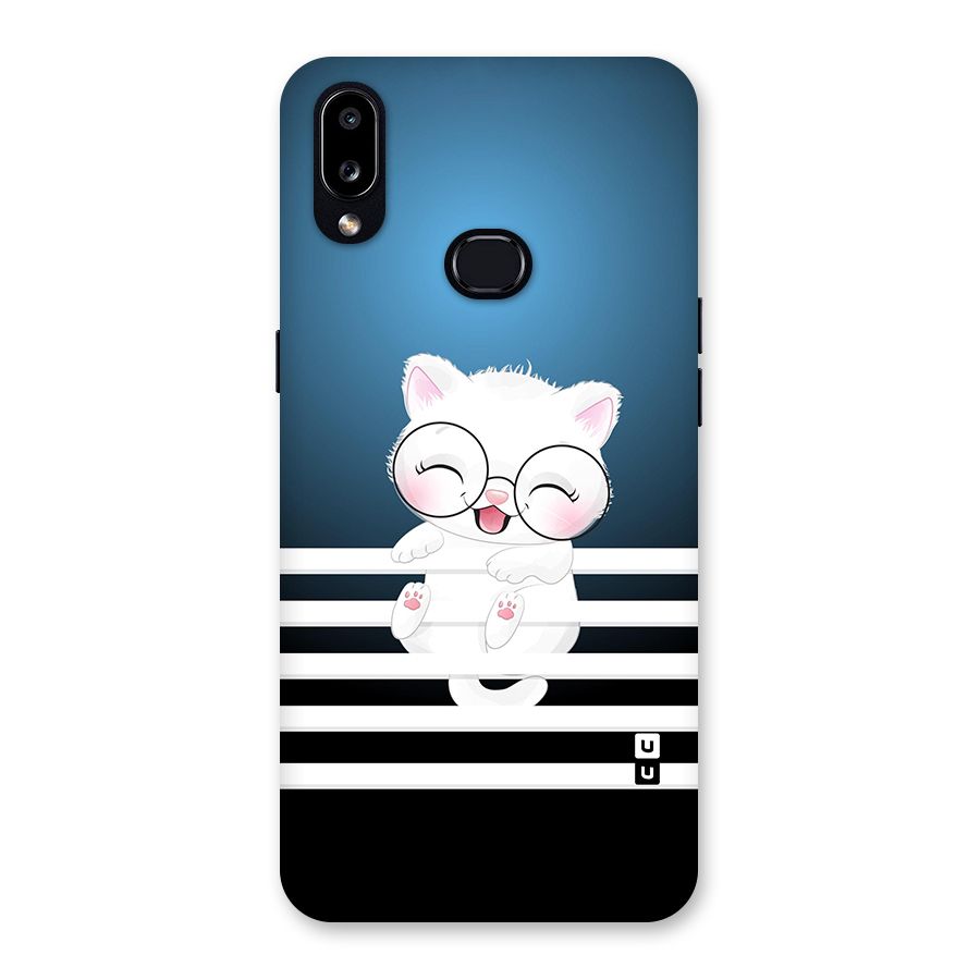 The Cat on Stripes Back Case for Galaxy A10s
