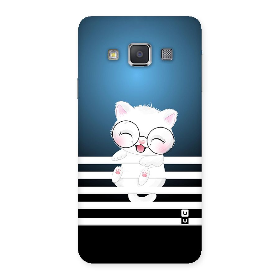 The Cat on Stripes Back Case for Galaxy A3