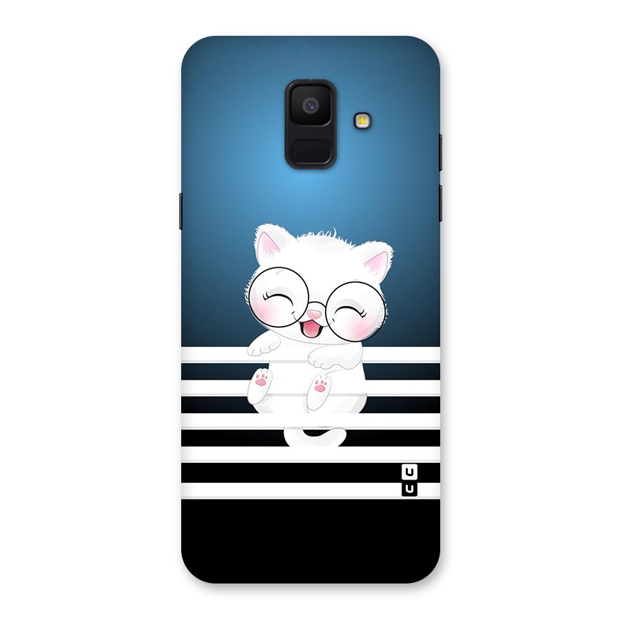 The Cat on Stripes Back Case for Galaxy A6 (2018)