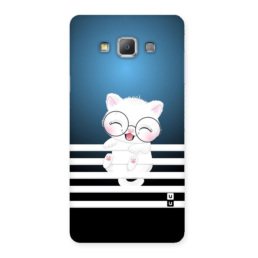The Cat on Stripes Back Case for Galaxy A7