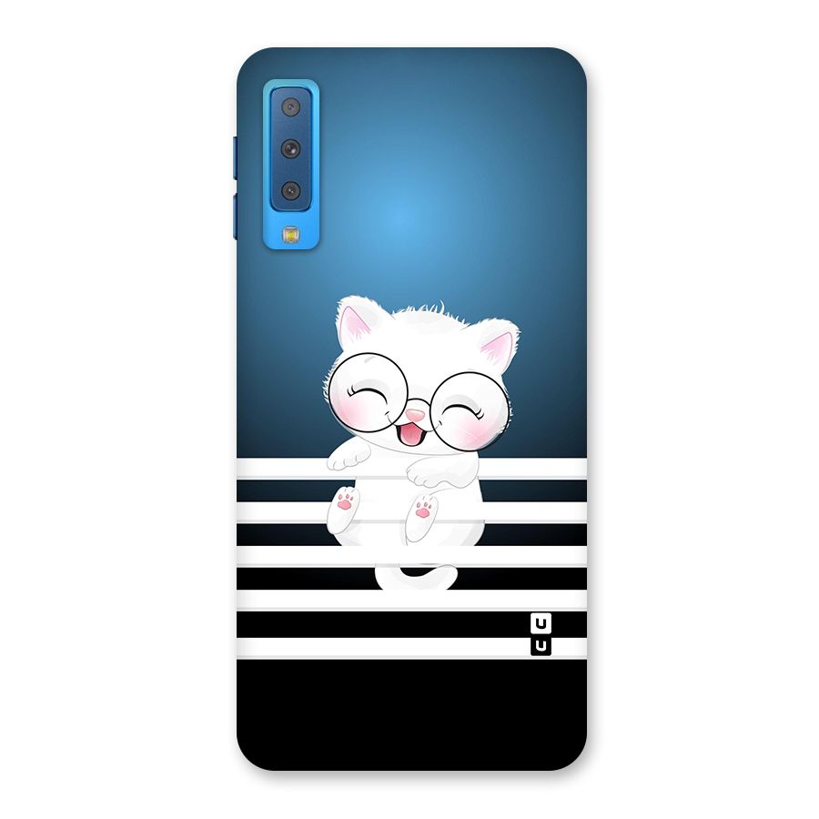 The Cat on Stripes Back Case for Galaxy A7 (2018)
