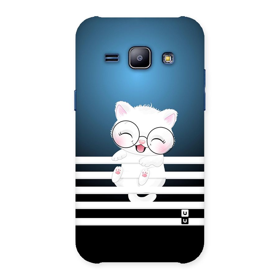 The Cat on Stripes Back Case for Galaxy J1