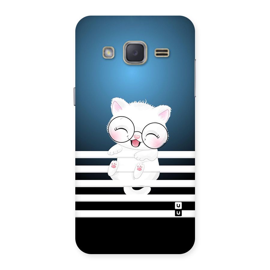 The Cat on Stripes Back Case for Galaxy J2