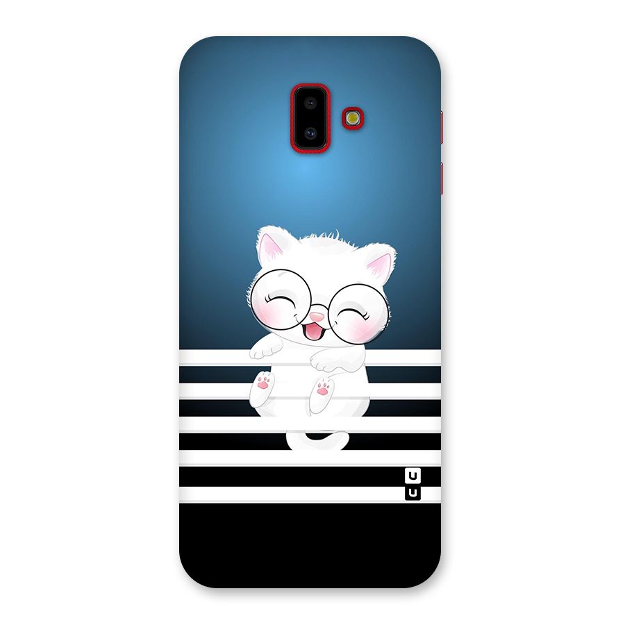 The Cat on Stripes Back Case for Galaxy J6 Plus
