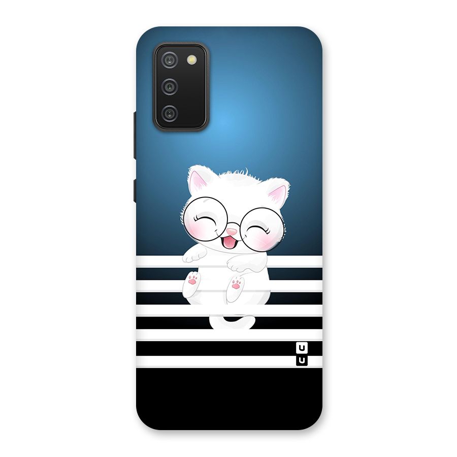 The Cat on Stripes Back Case for Galaxy M02s